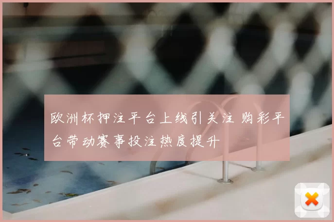 欧洲杯押注平台上线引关注 购彩平台带动赛事投注热度提升